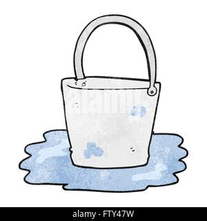 Freehand textured cartoon secchio di acqua Illustrazione Vettoriale