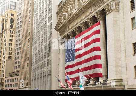 Wall Street New York Stock Exchange (New York, USA) Foto Stock