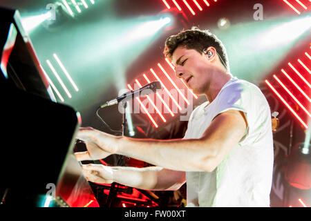 Detroit, Michigan, Stati Uniti d'America. 29 Mar, 2016. CHARLIE PUTH eseguendo sul suo nove via mente Tour a Saint Andrews Hall di Detroit, MI il 29 marzo 2016 © Marc Nader/ZUMA filo/Alamy Live News Foto Stock