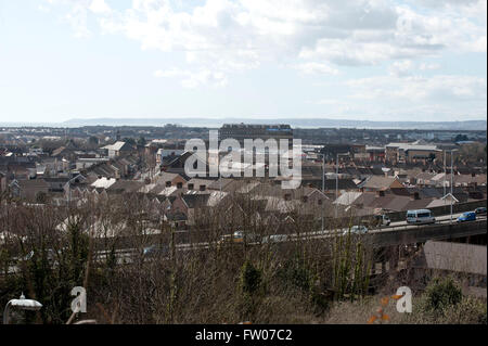 Port Talbot, Regno Unito. 31 Mar, 2016. Vista generale del Port Talbot questo pomeriggio. Tata Steel è la vendita di tutta la sua perdita di affari NEL REGNO UNITO, con più di 4 mila posti di lavoro presso il Port Talbot sito attualmente a rischio. Credito: Phil Rees/Alamy Live News Foto Stock