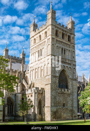 Exeter Cattedrale di San Pietro, Cornovaglia, Inghilterra Foto Stock