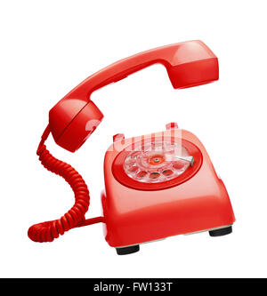 Vintage rosso telefono squillare Foto Stock