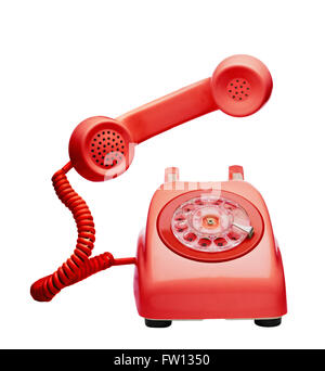 Vintage rosso telefono squillare Foto Stock