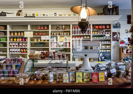 Tradizionale archivio generale situato entro il Calvin Coolidge Homestead District, Plymouth tacca, Vermont, USA Foto Stock