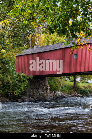 West Cornwall ponte coperto, Connecticut, Stati Uniti d'America Foto Stock