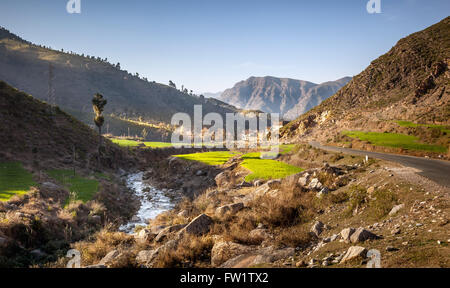 Pittoresca valle di Swat si trova nel nord del Pakistan in Kyhber Pukhtoonkhuwa provincia. Foto Stock