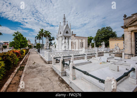 Il cimitero di Colon nel Vedado,l'Avana, Cuba.cimitero di Colon è uno del grande storico cimitero. Foto Stock