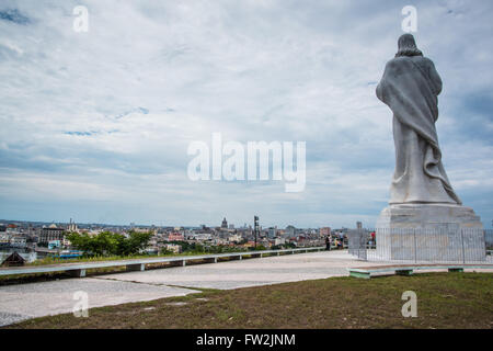 Vie panoramiche su Havana da Gesù un monumento a l'Avana, Cuba. Foto Stock