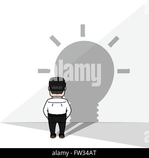 Business idea di uomo ombra Illustrazione Vettoriale