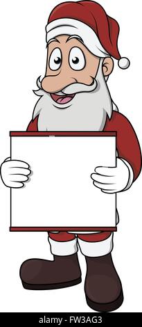 Santa Claus azienda banner Illustrazione Vettoriale