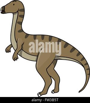 Dinosauro funny cartoon illustrazione Illustrazione Vettoriale