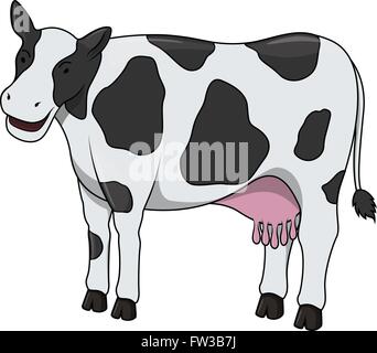 Mucca illustrazione cartoon Illustrazione Vettoriale