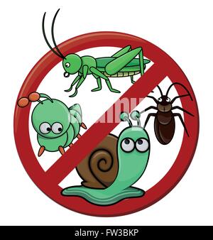 Anti pest illustrazione cartoon Illustrazione Vettoriale