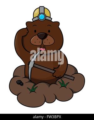 Marmotta cartoon illustrazione Illustrazione Vettoriale