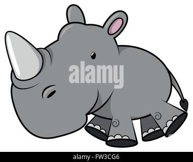 Rinoceronte del bambino Illustrazione Vettoriale