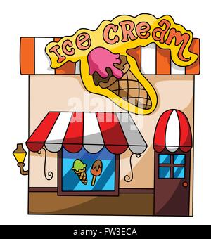 Ice Cream Store Illustrazione Vettoriale