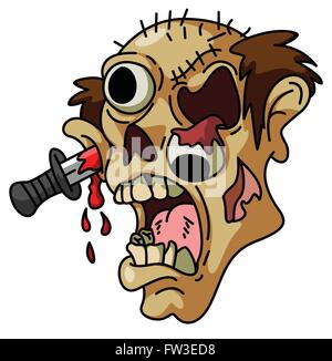 Testa zombie Illustrazione Vettoriale