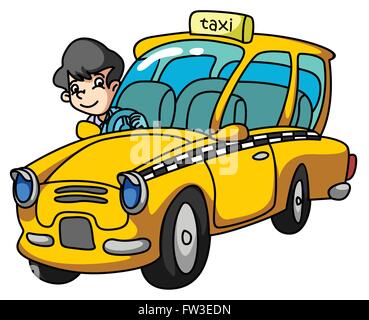 Autista di taxi Illustrazione Vettoriale