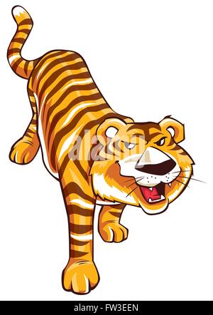 Fumetto della tigre Illustrazione Vettoriale
