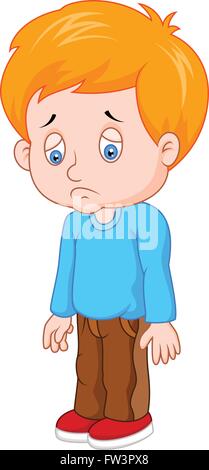 Illustrazione di sad boy Illustrazione Vettoriale