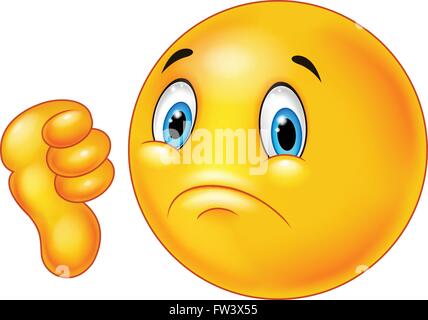Cartoon antipatia smile emoticon Illustrazione Vettoriale
