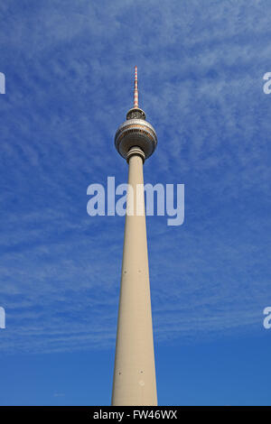 Fernsehturm am Alexanderplatz di Berlino, Mitte, Deutschland, Europa, oeffentlicherGrund Foto Stock