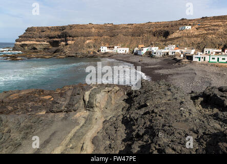 Villaggio di Pescatori di Los Molinos, costa ovest di Fuerteventura, Isole Canarie, Spagna Foto Stock