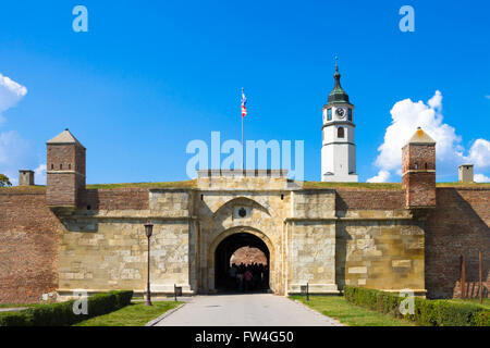 Fortezza di Kalemegdan a Belgrado, capitale della Serbia. Foto Stock