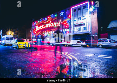 Barrowland music venue a Glasgow per la notte. Foto Stock