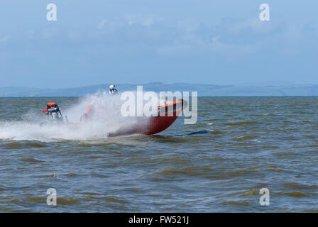 Maryport costiera di salvataggio scialuppa di salvataggio a Maryport Trawler gara 2009, Maryport, Cumbria Foto Stock