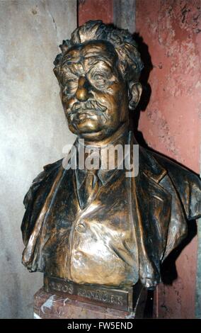 Leos Janacek, compositore ceco - busto in Teatro Nazionale di Praga, 13 Luglio 1854 - 12 agosto 1928. La scultura di Jan Štursa Foto Stock