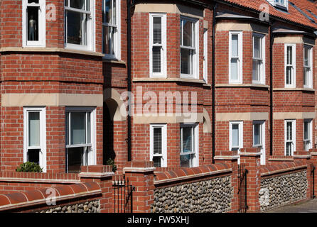 Moderno, stile tradizionale, case a schiera, sheringham, North Norfolk, Inghilterra Foto Stock