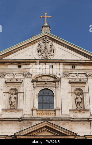 La Polonia, la città di Cracovia (Cracovia), la Città Vecchia, la chiesa di San Pietro e Paolo dettagli architettonici, architettura barocca Foto Stock