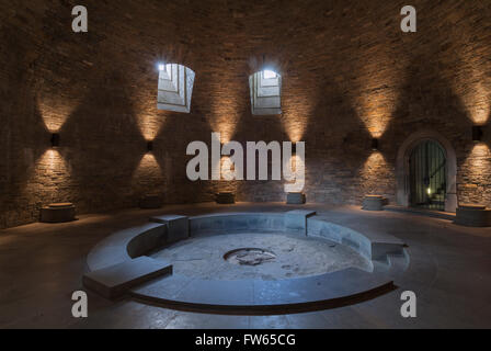 La cripta nel castello Wewelsburg, 1934-45 culto-sito del SS sotto Himmler, ora museo storico, Büren-Wewelsburg Foto Stock