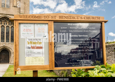 San Benedetto chiesa accogliente pensione, Glastonbury. Foto Stock