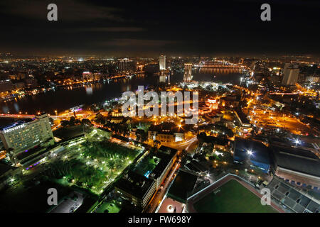 Il Cairo vista dalla cima della Torre de Il Cairo Foto Stock