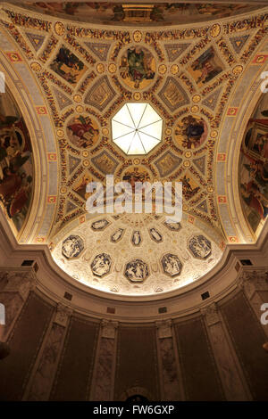 Il soffitto della Rotunda del Morgan Library & Museum. Manhattan, New York City, Stati Uniti d'America Foto Stock