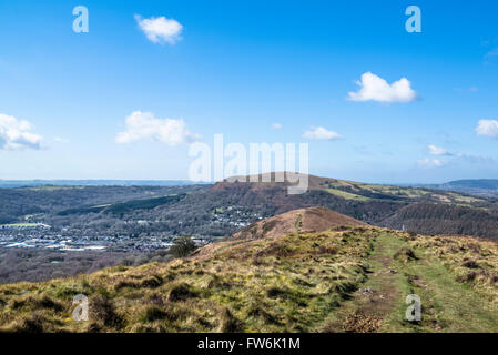 La Garth Mountain e Taffs bene da Craig yr Allt. Foto Stock