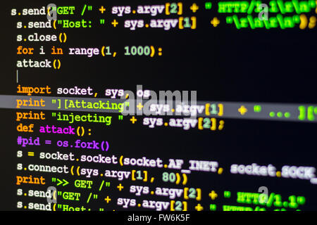 Attacco DDOS concept Foto Stock