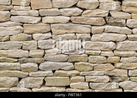 Asciugare la parete in pietra, Cotswold stone Foto Stock