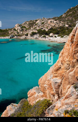 La costa di Spargi, isola dell'Arcipelago di La Maddalena in Sardegna, Italia Foto Stock