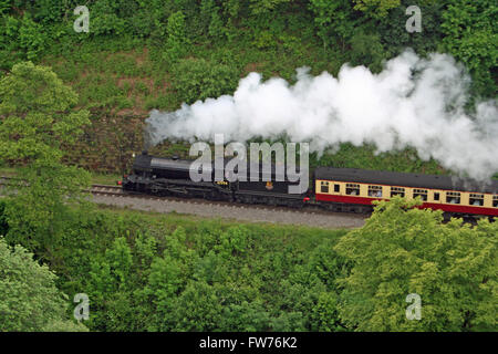 Il grande Marchese salendo a sud oltre Beck foro verso Goathland oltre il ponte 101 Foto Stock