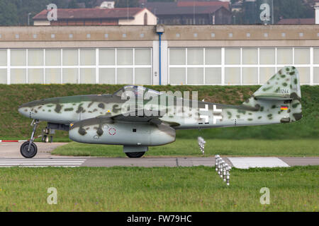 Messerschmitt Me-262 D-IMTT Schwalbe tedesco jet da combattimento della Seconda Guerra Mondiale. Questo velivolo appartiene alla Messerschmitt Foundation Foto Stock