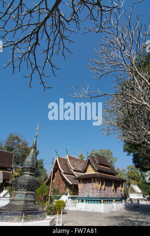 Wat Xieng Thong tempio in Luang Pra bang, Laos Foto Stock