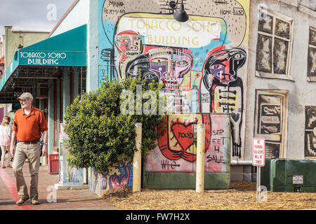 Downtown arts district aka Dada, commercio Street, Winston-Salem, North Carolina, Stati Uniti d'America. Foto Stock