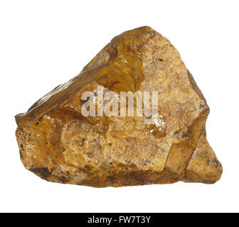 Grande pietra marrone isolati su sfondo bianco Foto Stock