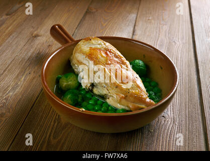 Villaggio Italiano Chicken Vesuvio .close up Foto Stock