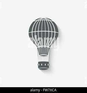 In mongolfiera ad aria calda - illustrazione vettoriale EPS. 10 Illustrazione Vettoriale