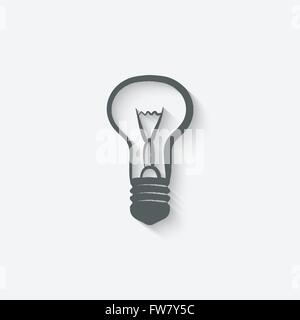 Energia di lampadine icona - illustrazione vettoriale EPS. 10 Illustrazione Vettoriale