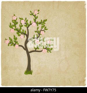 Fiori di colore rosa blossom tree - illustrazione vettoriale EPS. 10 Illustrazione Vettoriale